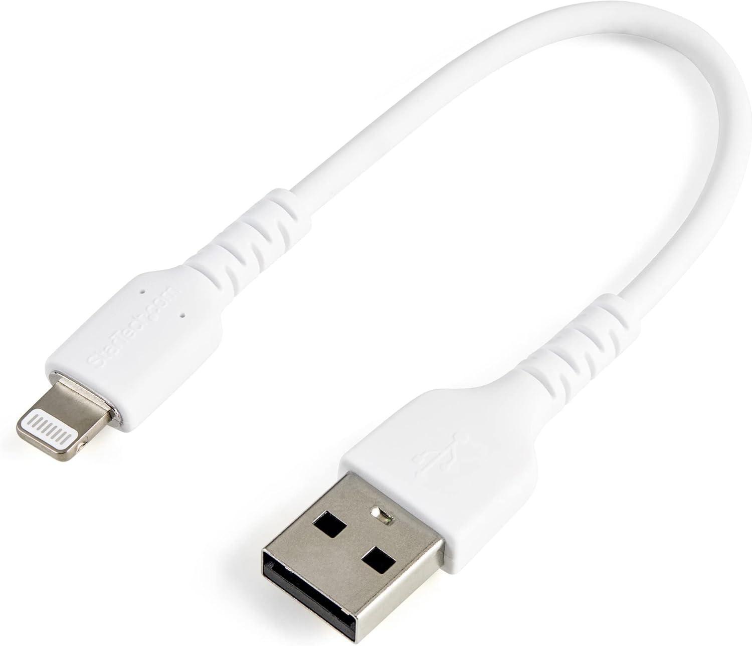 imageStarTechcom 3 Foot 1m Durable Black USBA to Lightning Cable  Heavy Duty Rugged Aramid Fiber USB Type A to Lightning ChargerSync Power Cord  Apple MFi Certified iPadiPhone 12 RUSBLTMM1MBWhite