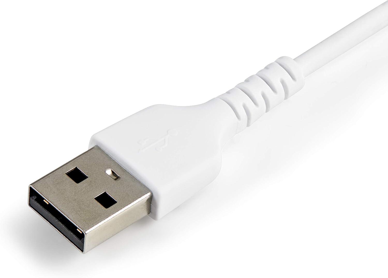 imageStarTechcom 3 Foot 1m Durable Black USBA to Lightning Cable  Heavy Duty Rugged Aramid Fiber USB Type A to Lightning ChargerSync Power Cord  Apple MFi Certified iPadiPhone 12 RUSBLTMM1MBWhite