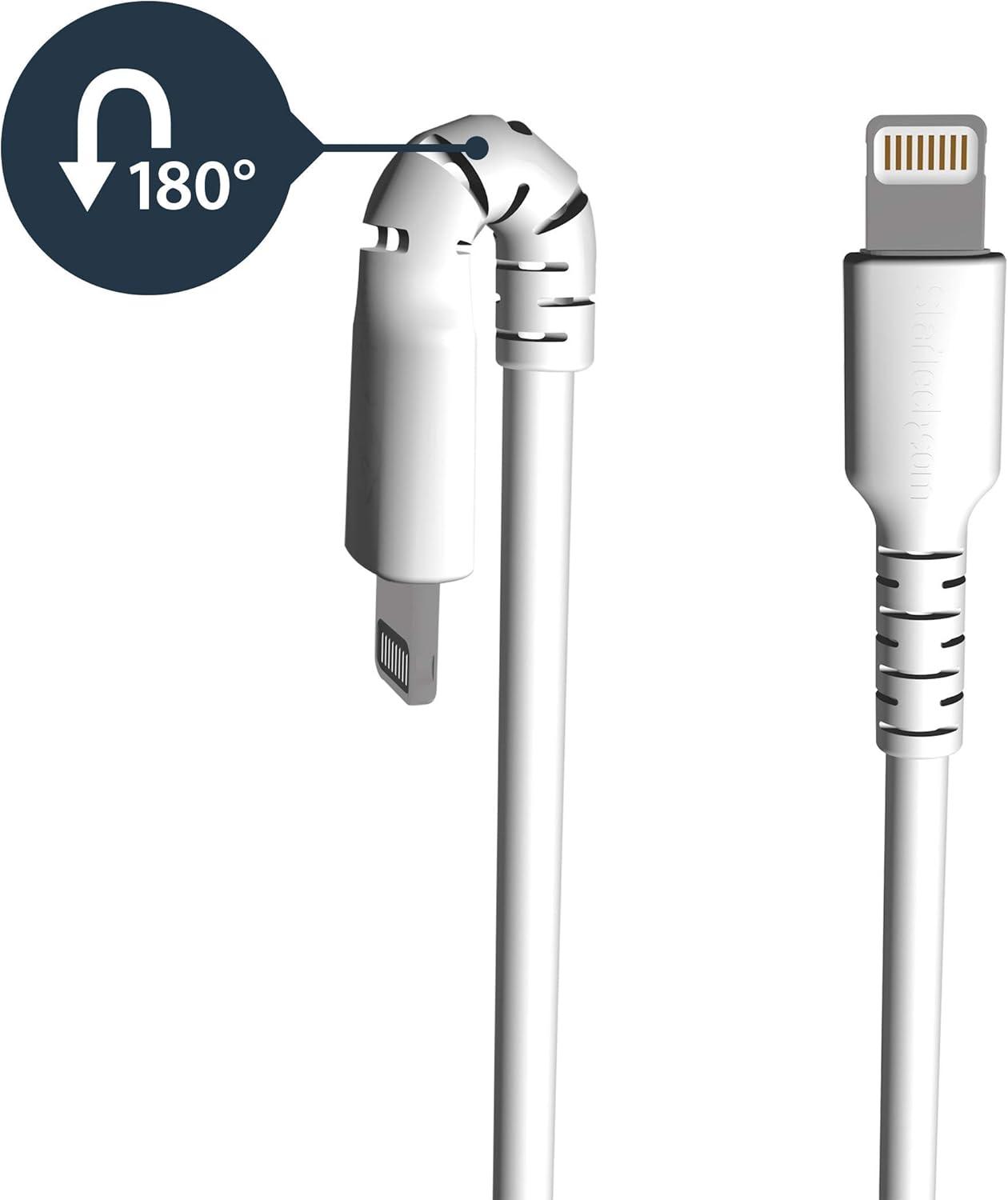 imageStarTechcom 3 Foot 1m Durable Black USBA to Lightning Cable  Heavy Duty Rugged Aramid Fiber USB Type A to Lightning ChargerSync Power Cord  Apple MFi Certified iPadiPhone 12 RUSBLTMM1MBWhite
