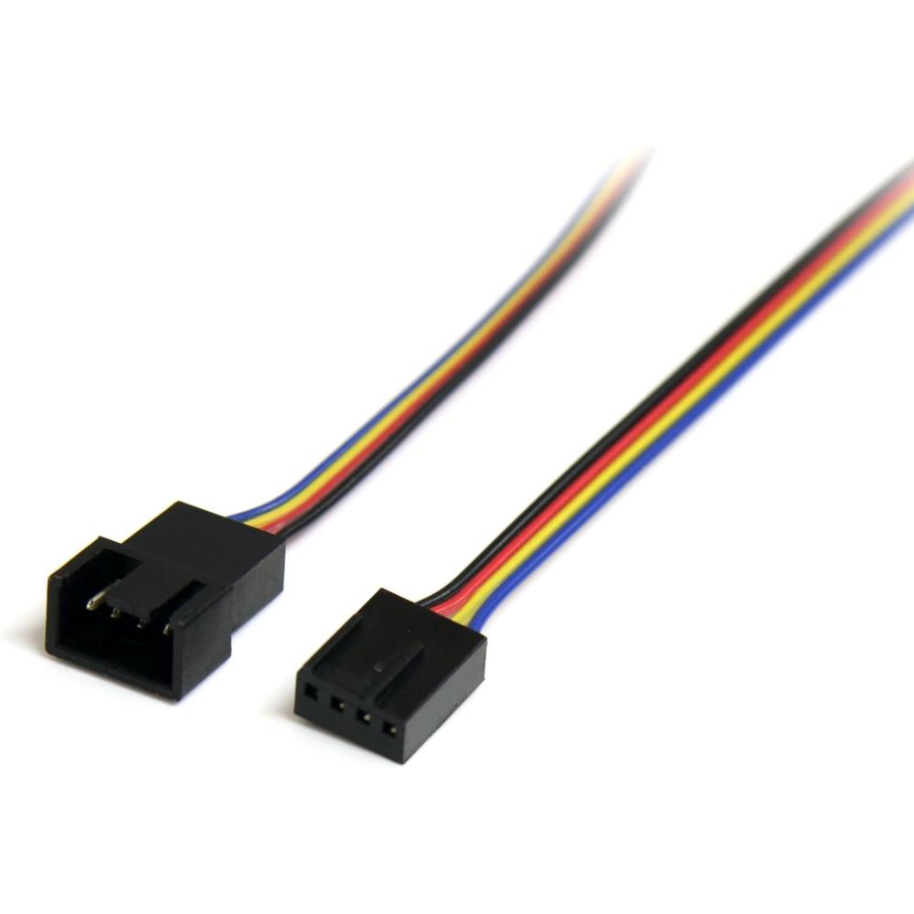 imageStarTechcom 12in 4 Pin Fan Power Extension Cable  MF  Fan power extension cable  4 pin PWM M to 4 pin PWM F  FAN4EXT124 Pin Extension