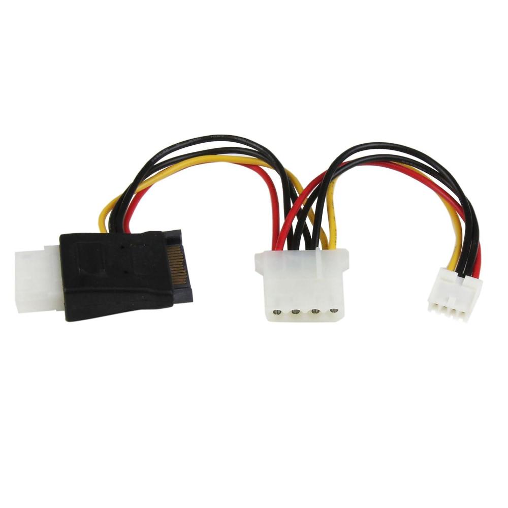imageStarTechcom 12in LP4 to 2x SATA Power Y Cable Adapter  Molex to to Dual SATA Power Adapter Splitter PYO2LP4SATA4 inch
