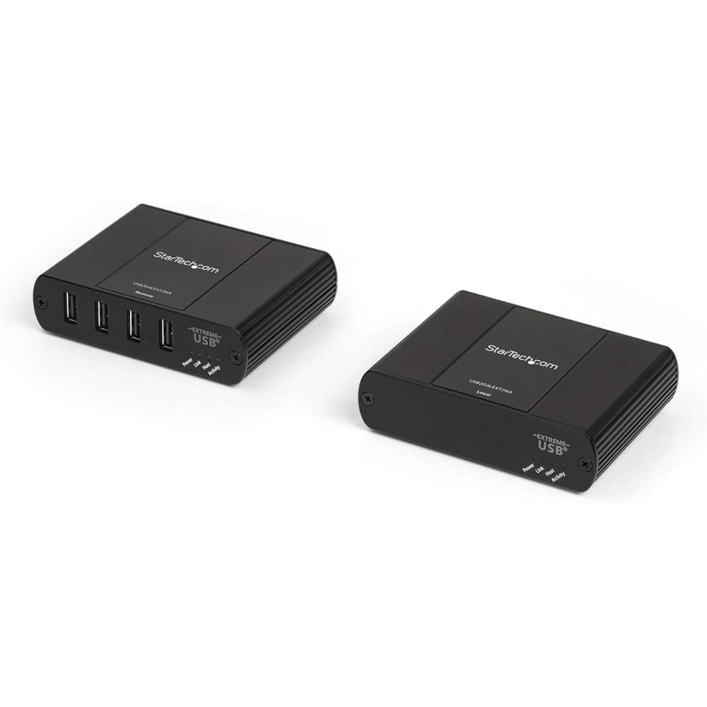 imageStarTechcom 2 Port USB 20 over Cat5 or Cat6 Extender Kit  Locally or Remotely Powered  330 ft 100 m  USB Extender  USB to Ethernet USB2002EXT2Black2 Port USB 20