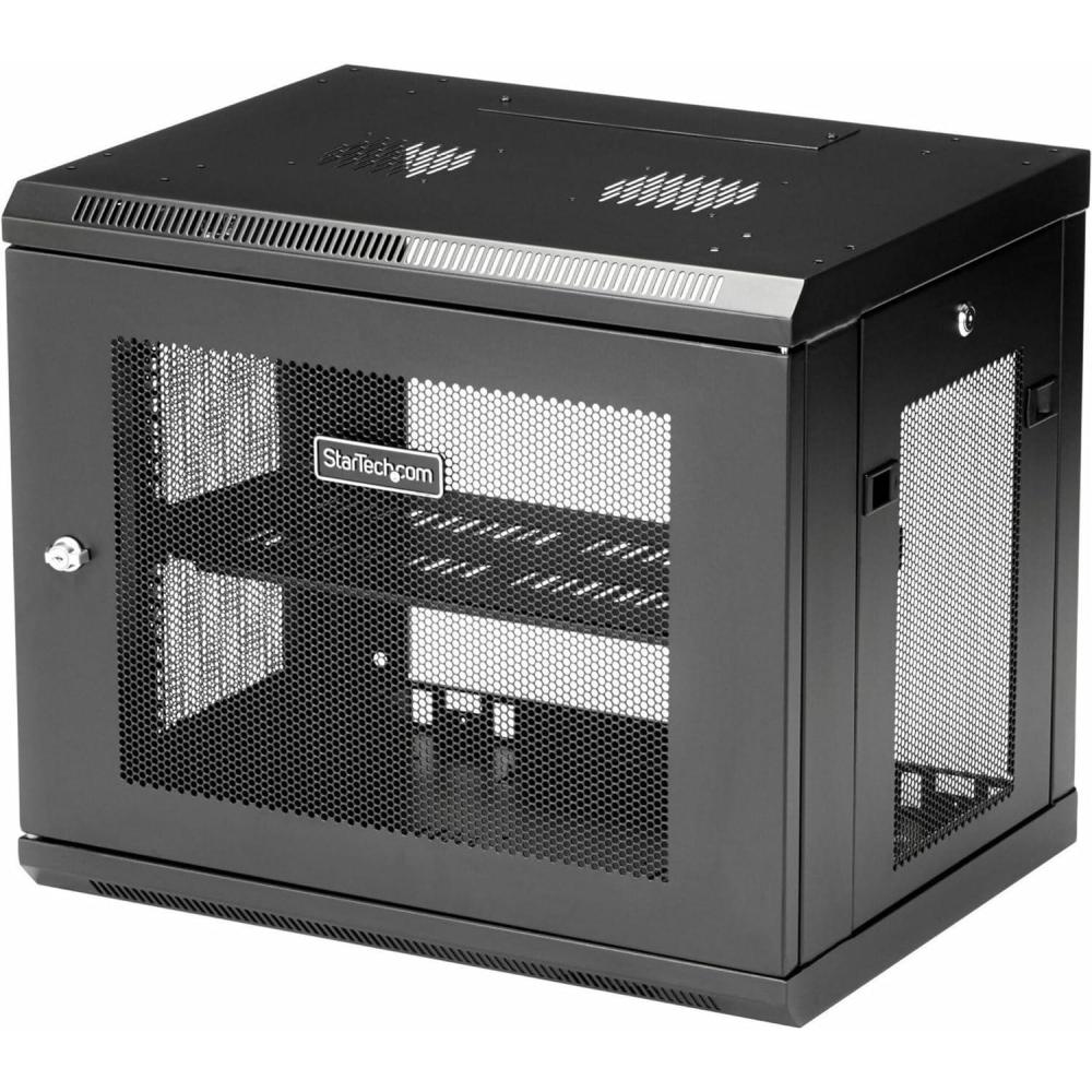 imageStarTechcom 2Post 9U Wall Mount Network Cabinet w 1U Shelf 19quot WallMounted Server Rack Kit for IT  Data Computer Equipment Ships Fully Assembled9U