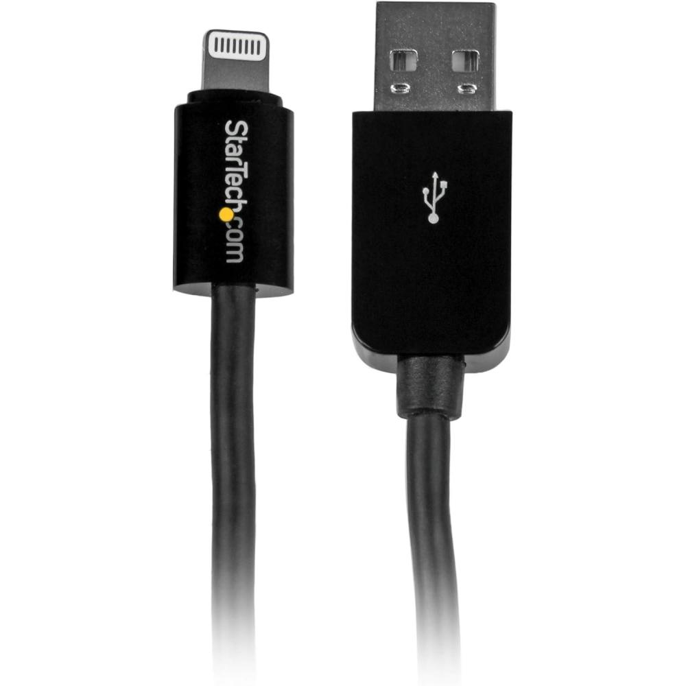 imageStarTechcom 3m 10ft Long Black Apple 8pin Lightning Connector to USB Cable for iPhone  iPod  iPad  Charge and Sync Cable USBLT3MB
