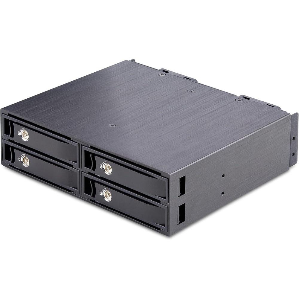 imageStarTechcom 4Bay Backplane for U2 Drives Fits in a 525inch Bay Mobile Rack Enclosure for 25inch U2 SFF8639 NVMe SSDs Includes MiniSAS HD CablesRemoveable Trays 4U2525SASBACKPLANE