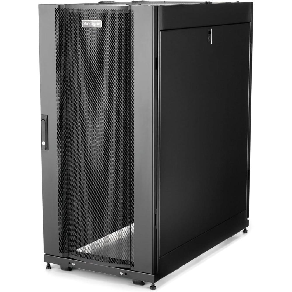 imageStarTechcom 4Post 42U Server Rack Cabinet 19quot Data Rack Cabinet for IT Equipment Mount Full Size Network Cabinet Storage Ships Fully Assembled25U