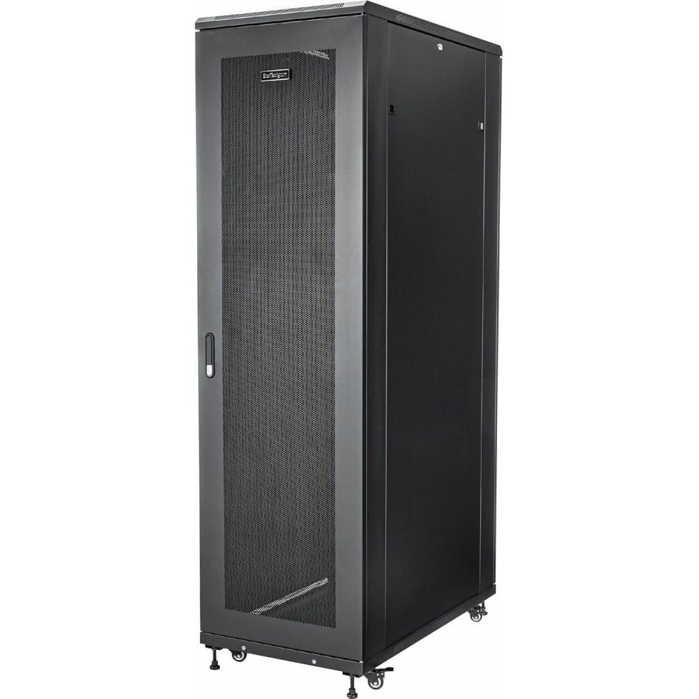 imageStarTechcom 4Post 42U Server Rack Cabinet 19quot Data Rack Cabinet for IT Equipment Mount Full Size Network Cabinet Storage Ships Fully Assembled42U
