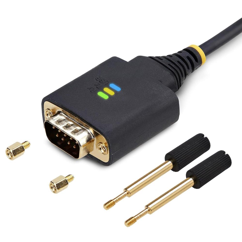 imageStarTechcom 66ft2m USB to Serial Adapter Cable COM Retention FTDI USBA to DB9 RS232 Interchangeable DB9 ScrewsNuts