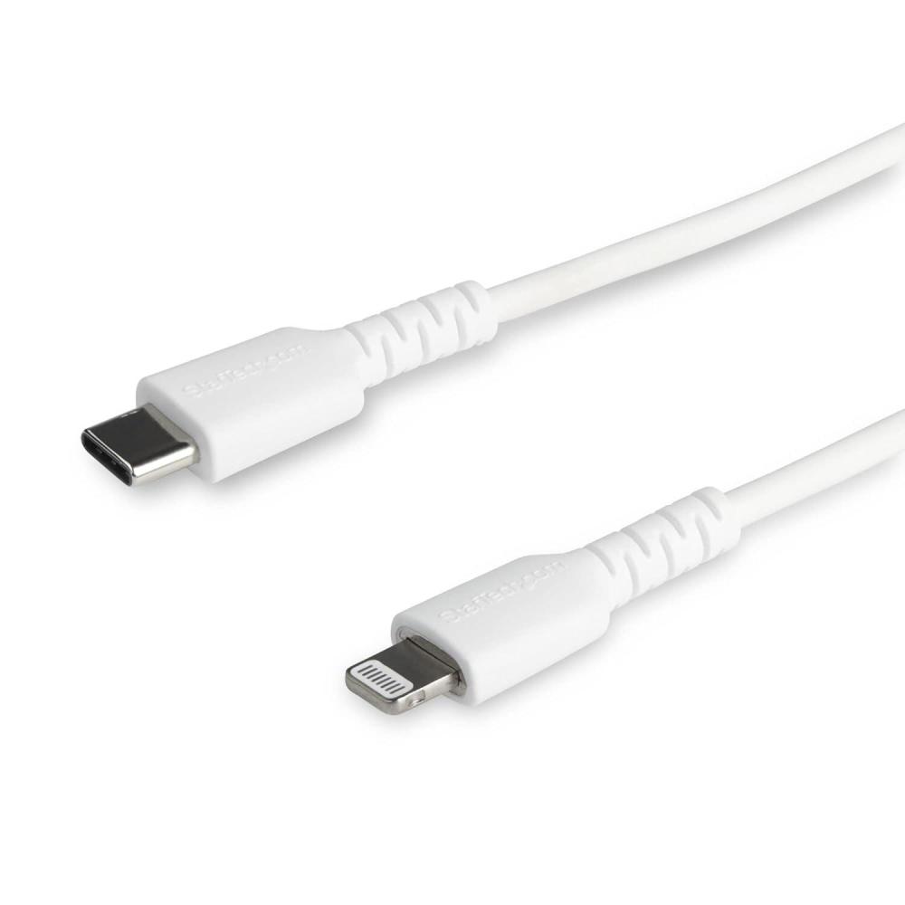 imageStarTechcom 6ft 2m Durable USBC to Lightning Cable  RightAngled Heavy Duty USB TypeC to Lightning ChargingSync Cord  Apple MFi Certified  Rugged iPhone Lightning Cable RUSB2CLTMM2MRWhite