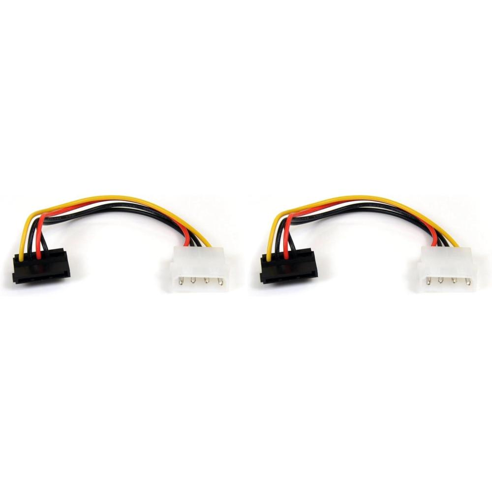 imageStarTechcom 6in 4 Pin LP4 to SATA Power Cable Adapter  LP4 to SATA  6in LP4 to SATA Cable  4 pin to SATA Power1 Count Pack of 2