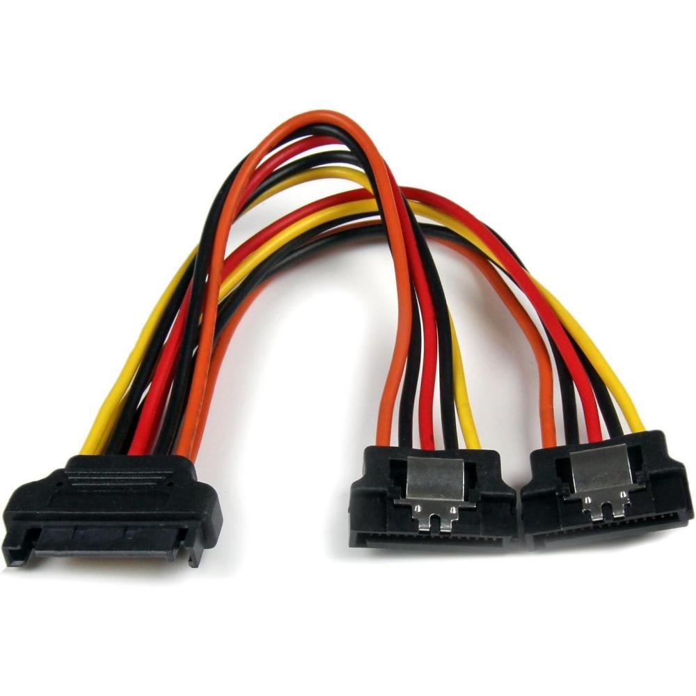 imageStarTechcom 6in Latching SATA Power Y Splitter Cable Adapter  MF  6 inch Serial ATA Power Cable Splitter  SATA Power Y Cable Adapter PYO2LSATASingle