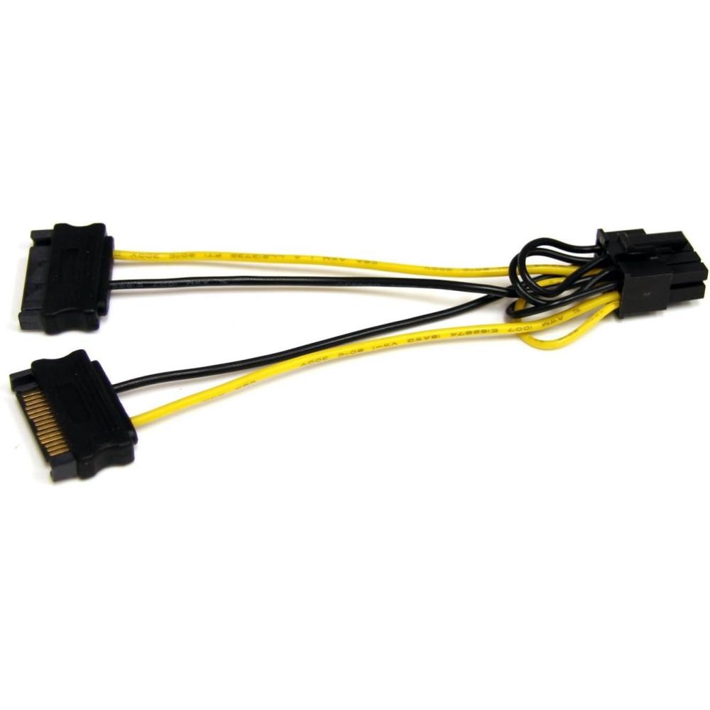 imageStarTechcom 6in SATA Power to 8 Pin PCI Express Video Card Power Cable Adapter  SATA to 8 pin PCIe power SATPCIEX8ADP