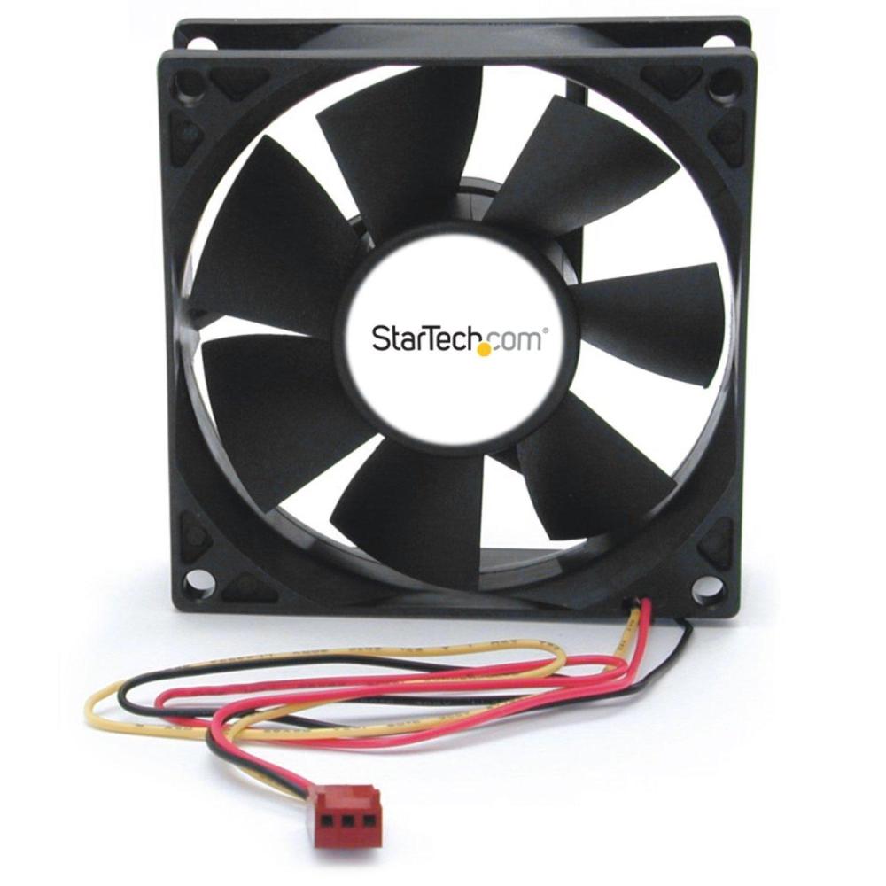 imageStarTechcom 80x25mm Dual Ball Bearing Computer Case Fan w TX3 Connector FANBOX2Black80x25mm