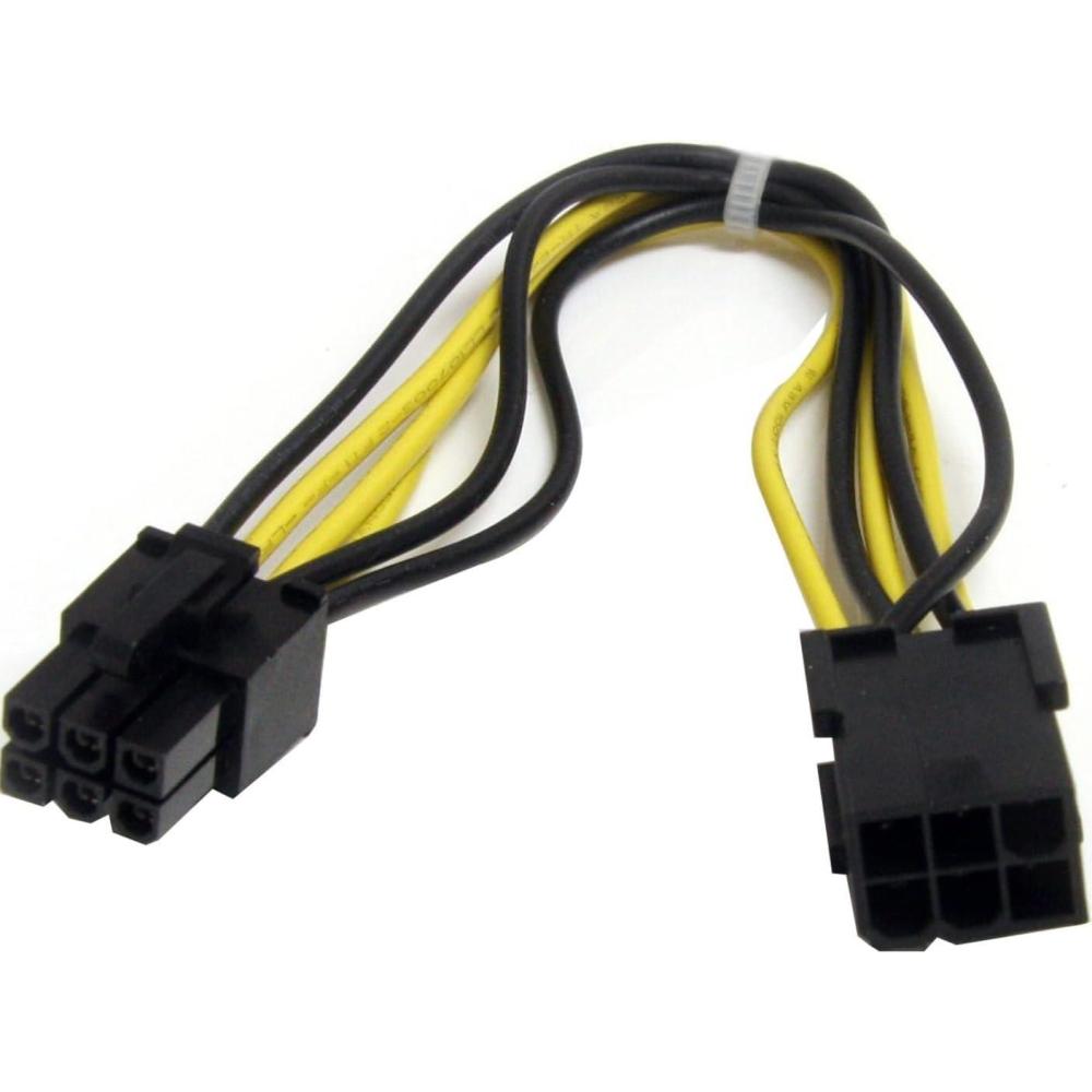 imageStarTechcom 8in 6 pin PCI Express Power Extension Cable  Power extension cable  6 pin PCIe power M to 6 pin PCIe power F  79 in  black  PCIEPOWEXT