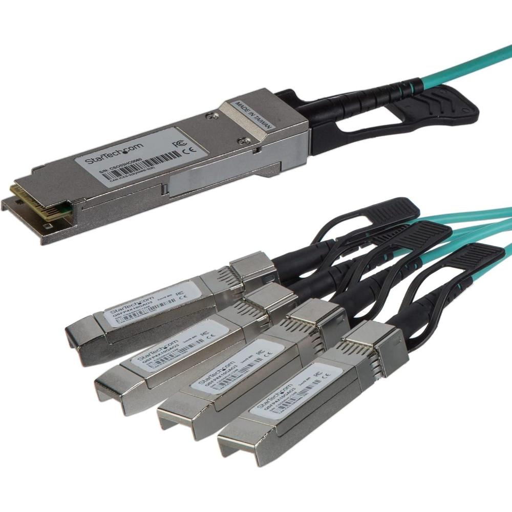 imageStarTechcom AOC Breakout Cable for Cisco QSFP4X10GAOC7M  7m23ft 40G 1x QSFP to 4x SFP AOC Cable  40GbE  40Gbps QSFP Plus Transceiver Module Active Optical Fiber  C9300 C3850 QSFP4X10GAO7