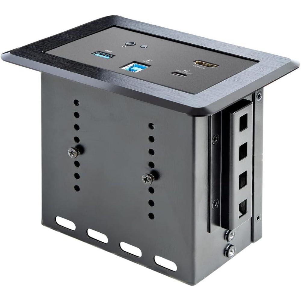 imageStarTechcom Conference Room Docking Station  Universal Laptop Dock  4K HDMI 60W Power Delivery USB Hub GbE Audio  inTable Connectivity Box for HuddleBoardroom Collaboration Space TAA