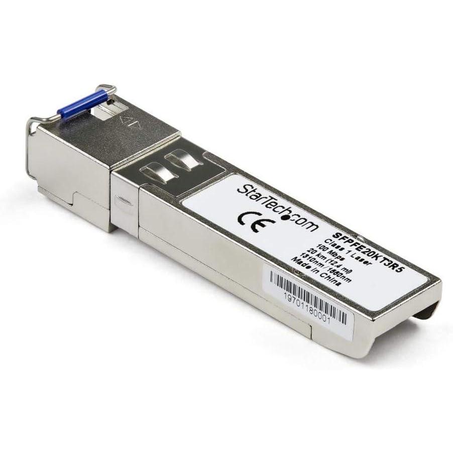imageStarTechcom Juniper SFPFE20KT13R15 Compatible SFP Module  100BASEBXU  100 Mb Ethernet BiDi Fiber Single Strand SFP  LC 20km SFPFE20KT3R5