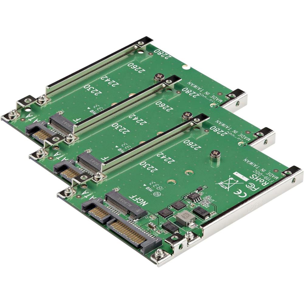 imageStarTechcom M2 SATA SSD to 25quot SATA Adapter NOT NVMe OpenFrame Bracket 7mm High M2 Hard Drive Adapter  TAA1 Count Pack of 3