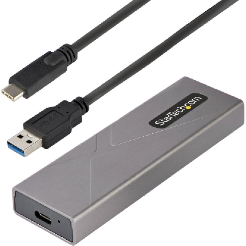 imageStarTechcom M2 SSD Enclosure for M2 SATA SSDs  USB 31 10Gbps with USBC Cable  External Enclosure for USBC Host  Aluminum TAA SM21BMU31C3Toolless