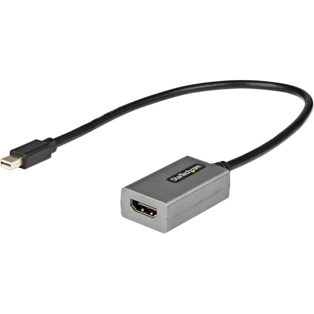 imageStarTechcom Mini DisplayPort to HDMI Adapter  Active mDP 14 to HDMI 20 Video Converter  4K 60Hz  Mini DP or Thunderbolt 12 MacPC to HDMI MonitorTVDisplay MDP2HD4K60S BlackSilver