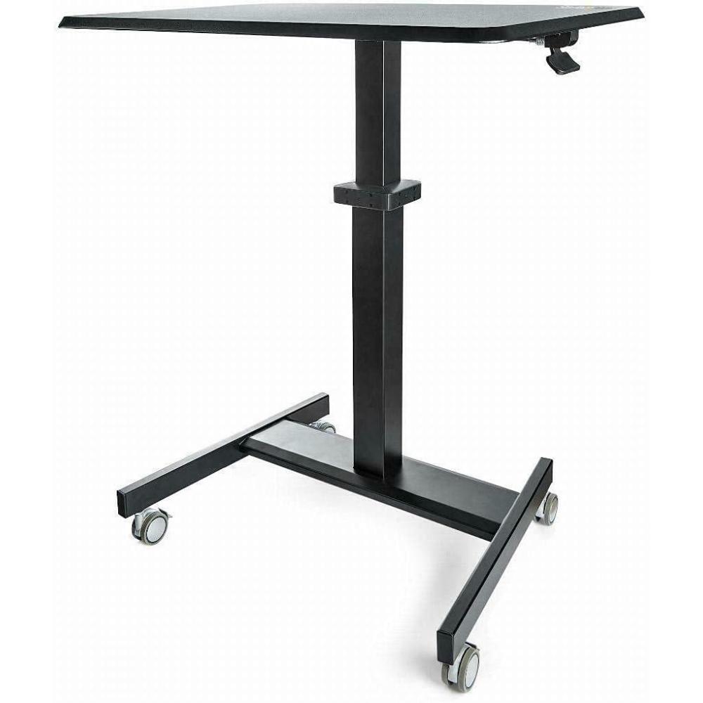 imageStarTechcom Mobile Standing Desk  Portable Sit Stand Ergonomic Height Adjustable Cart on Wheels  Rolling ComputerLaptop Workstation Table with Locking OneTouch Lift for TeacherStudent STSCART2Mobile Standing Desk