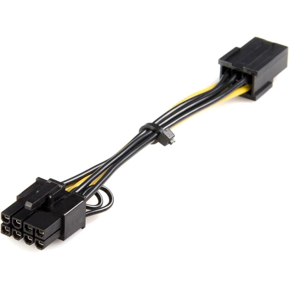 imageStarTechcom PCI Express 6 pin to 8 pin Power Adapter Cable  Power cable  6 pin PCIe power F to 8 pin PCIe power M  61 in  yellow  PCIEX68ADAPBlack Yellow