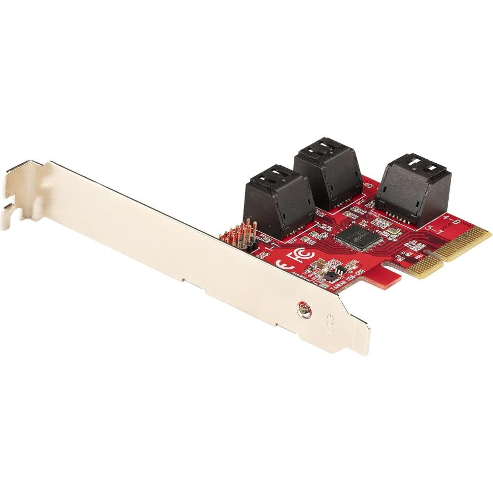 imageStarTechcom SATA PCIe Card  6 Port PCIe SATA Expansion Card  6Gbps  LowFull Profile  Stacked SATA Connectors  ASM1166 NonRaid  PCI Express to SATA Converter 6P6GPCIESATACARD