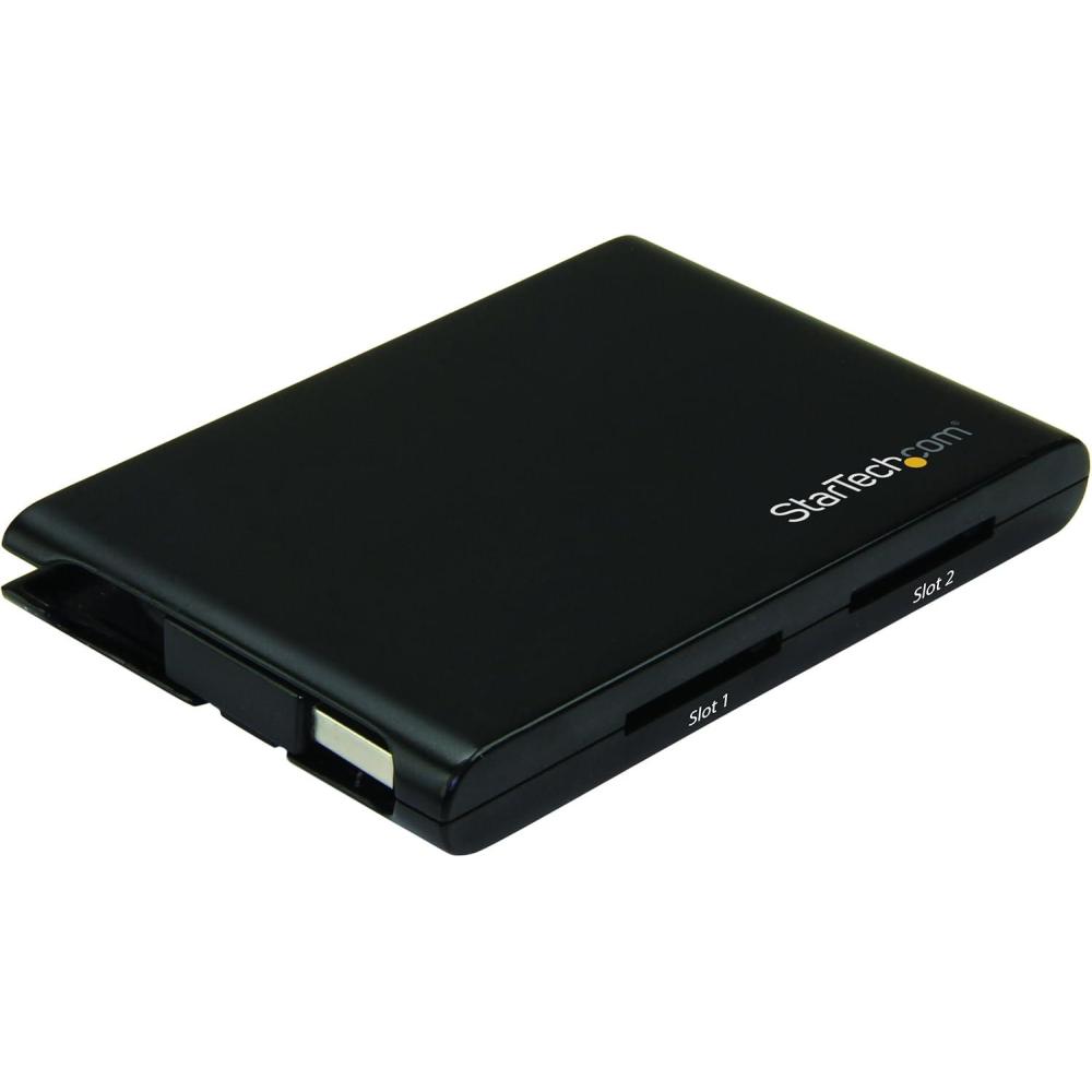 imageStarTechcom USB 30 Flash Memory MultiCard ReaderWriter with USBC  SD microSD and CompactFlash Card Reader w Integrated USBC Cable FCREADU3CDual SD UHSII