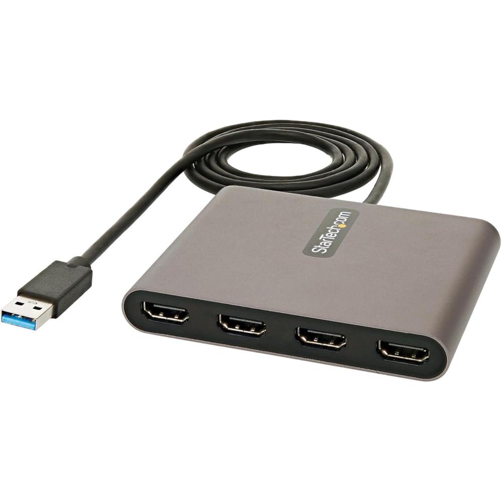 imageStarTechcom USB 30 to Quad HDMI Adapter USB to 4x HDMI Monitor Converter for Windows TAA no support for macOSChromeOSLinuxUSBA