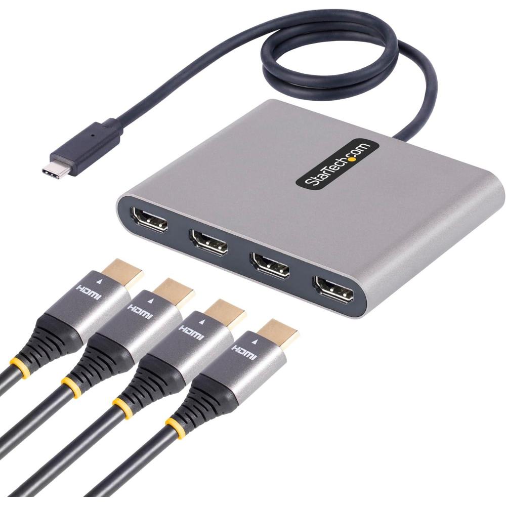 imageStarTechcom USB 30 to Quad HDMI Adapter USB to 4x HDMI Monitor Converter for Windows TAA no support for macOSChromeOSLinuxUSBC
