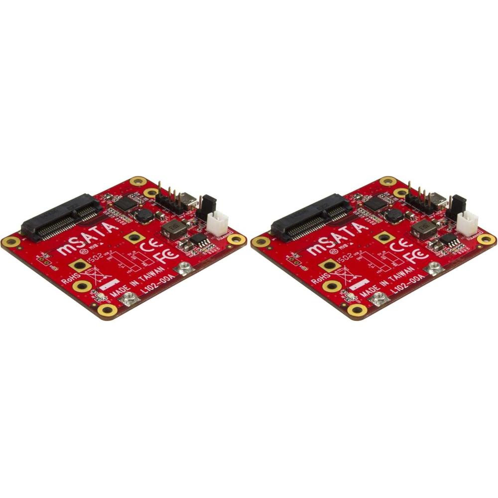 imageStarTechcom USB to mSATA Converter for Raspberry Pi and Development Boards  USB to mini SATA Adapter for Raspberry Pi PIB2MS11 Count Pack of 2
