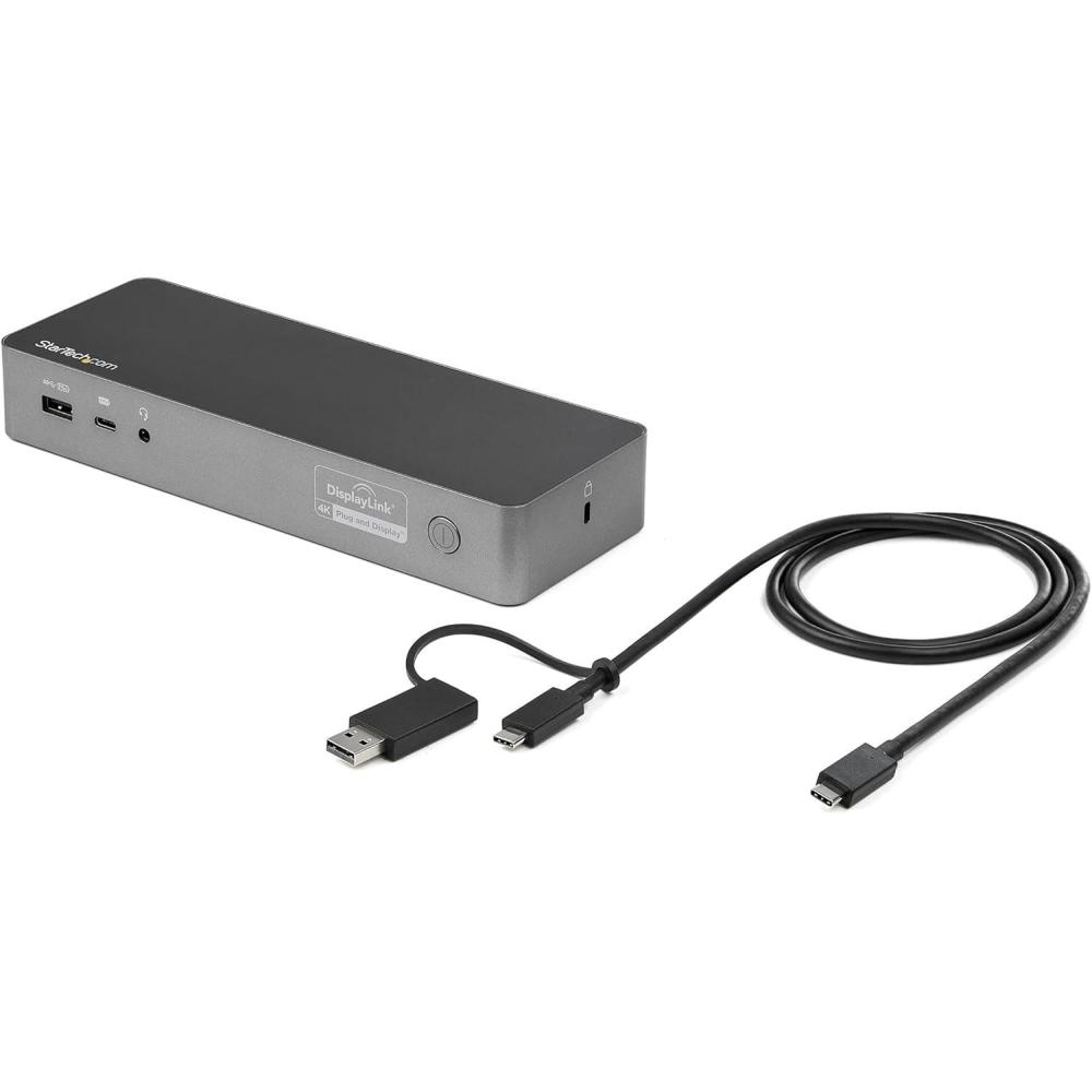 imageStarTechcom USBC Triple Monitor Docking Station for MacBook Pro  Air M1 M2 M3 M4 ampamp Windows Universal 4K HDMI DP Dock Thunderbolt Compatible 100W Laptop Charging  TAA60W Power Delivery  2x USBA 30  1x USBA 30 Fast Charge