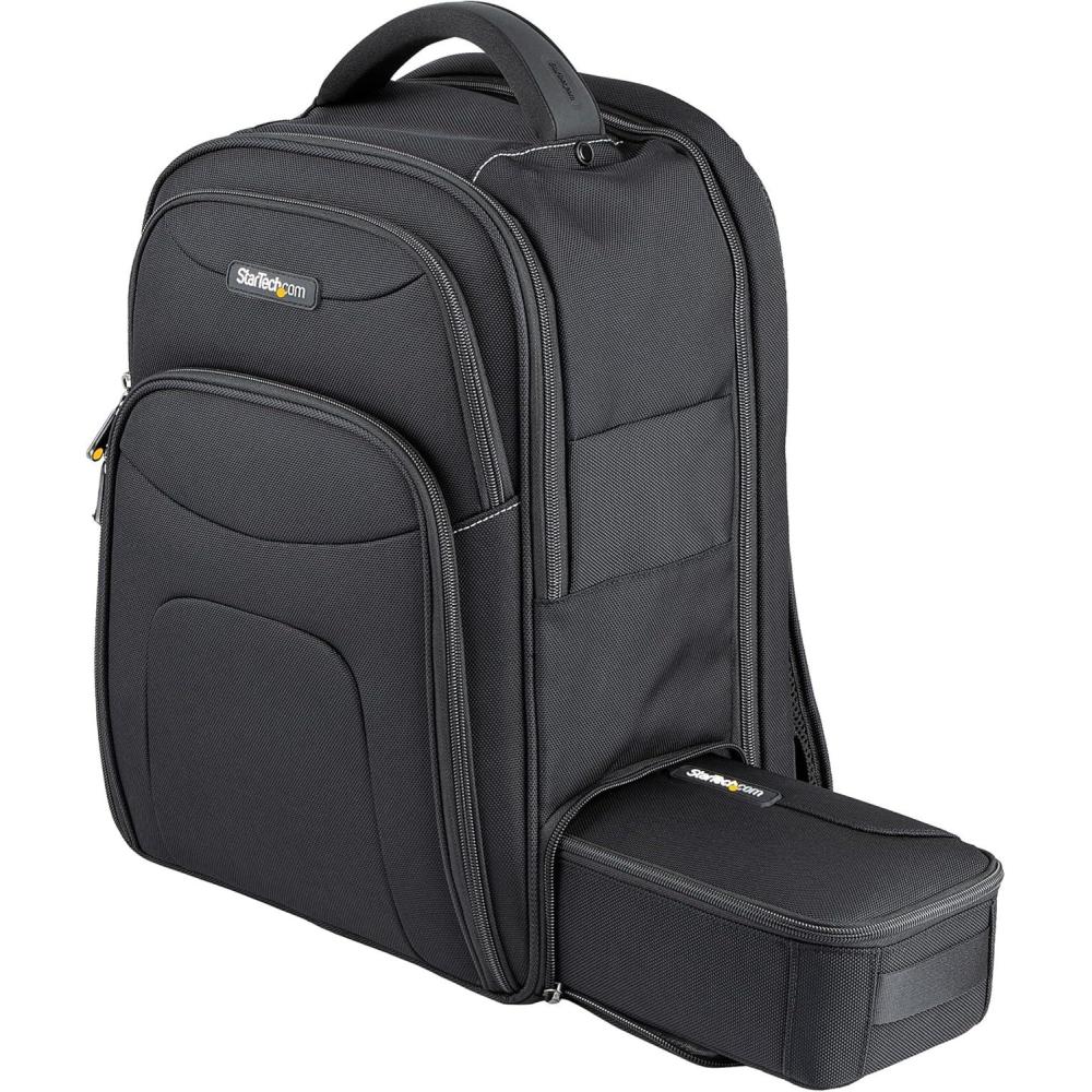 imageStarTechcom Unisex Backpack Ergonomic Computer Bag with Removable Accessory CaseLaptopTablet PocketsNylon Black 156quot Professional IT Tech WorkTravelCommute NTBKBAG156156
