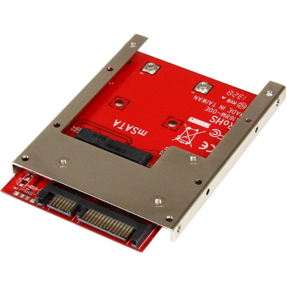 imageStarTechcom mSATA SSD to 25in SATA Adapter Converter  mSATA to SATA Adapter for 25in bay with Open Frame Bracket and 7mm Drive Height  TAA SAT32MSAT257
