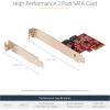 SATA PCIe Card – 2 Port PCIe SATA Expansion Card – 6Gbps – Full/Low Profile – PCI Express to SATA Adapter/Controller – ASM1062R SATA RAID – PCIe to SATA Converter