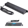 StarTech.com 12-Outlet Horizontal Rack Mount Metered PDU, 1U Server Power Strip w/Surge Protector, 8ft/2.4m Power Cable, TAA(12 Outlets | 15A)
