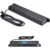 StarTech.com 12-Outlet Horizontal Rack Mount Metered PDU, 1U Server Power Strip w/Surge Protector, 8ft/2.4m Power Cable, TAA(16 Outlets | 15A)