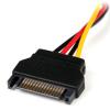 StarTech.com 12in LP4 to 2x SATA Power Y Cable Adapter – Molex to to Dual SATA Power Adapter Splitter (PYO2LP4SATA)(6 inch)