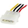 StarTech.com 12in Molex LP4 Power Extension Cable M/F – 4 pin Molex Power Connector – 4 pin Power Extension Cable – LP4 Power Cable (LP4POWEXT12)