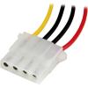 StarTech.com 12in Molex LP4 Power Extension Cable M/F – 4 pin Molex Power Connector – 4 pin Power Extension Cable – LP4 Power Cable (LP4POWEXT12)