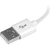 StarTech.com 15cm (6in) Short White Apple® 8-pin Lightning Connector to USB Cable for iPhone/iPod/iPad – Charge and Sync Cable (USBLT15CMW)