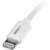 StarTech.com 15cm (6in) Short White Apple® 8-pin Lightning Connector to USB Cable for iPhone/iPod/iPad – Charge and Sync Cable (USBLT15CMW)