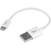 StarTech.com 15cm (6in) Short White Apple® 8-pin Lightning Connector to USB Cable for iPhone/iPod/iPad – Charge and Sync Cable (USBLT15CMW)