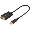 StarTech.com 1ft/30cm USB to Null Modem Serial Adapter Cable, COM Retention, FTDI, USB-A to RS232, Changeable DB9 Nuts/Screws