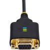 StarTech.com 1ft/30cm USB to Null Modem Serial Adapter Cable, COM Retention, FTDI, USB-A to RS232, Changeable DB9 Nuts/Screws