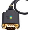 StarTech.com 1ft/30cm USB to Serial Adapter Cable, COM Retention, FTDI, USB-A to DB9 RS232, Interchangeable DB9 Nuts/Screws
