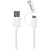 StarTech.com 1m (3ft) Apple Lightning or Micro USB to USB Cable for iPhone / iPod / iPad – White – Apple MFi Certified (LTUB1MWH)(White)