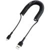 StarTech.com 1m (3ft) USB C to Lightning Cable, MFi Certified, Coiled iPhone Charger Cable, Black, Durable TPE Jacket Aramid Fiber, Heavy Duty Coil Lightning Cable (RUSB2CLT1MBC)(1m / 3ft)