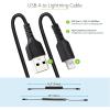 StarTech.com 1m (3ft) USB C to Lightning Cable, MFi Certified, Coiled iPhone Charger Cable, Black, Durable TPE Jacket Aramid Fiber, Heavy Duty Coil Lightning Cable (RUSB2CLT1MBC)(50 cm / 1.5 ft)
