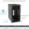 StarTech.com 22U Server Rack Cabinet with secure locking door – 4 Post Adjustable Depth (5.5″ to 28.7″) – 1768 lb capacity – 19 inch Portable Network Equipment Enclosure on wheels/casters (RK2236BKF)(32U)